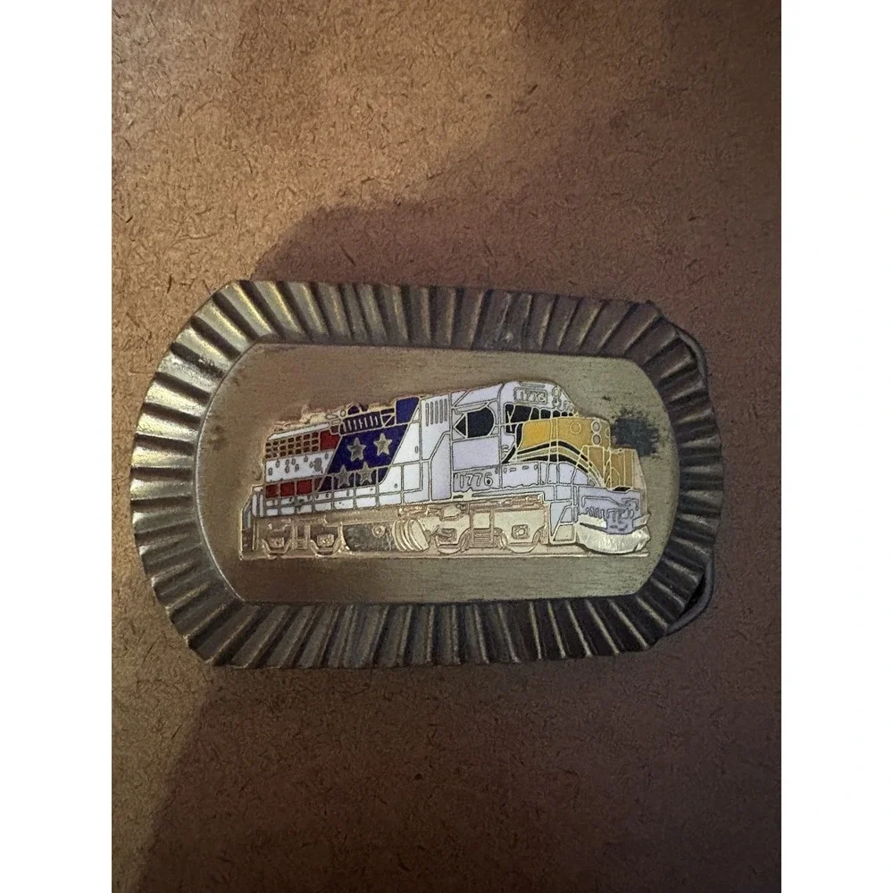 Vintage America's North Star 1995 Diesel Train Belt Buckle Railroad Locomotive